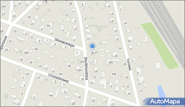 Bielsk Podlaski, Studziwodzka, 15, mapa Bielsk Podlaski