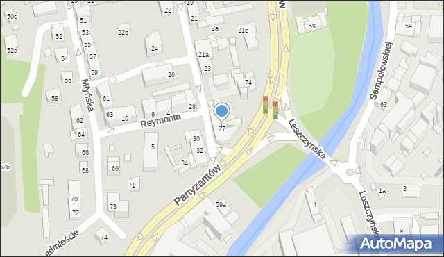 Bielsko-Biała, Stefana Batorego, 27, mapa Bielsko-Białej