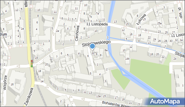 Bielsko-Biała, Stojałowskiego Stanisława, ks., 4, mapa Bielsko-Białej