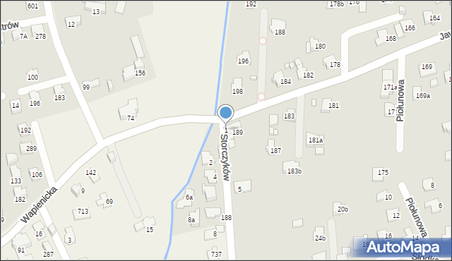 Bielsko-Biała, Storczyków, 1, mapa Bielsko-Białej