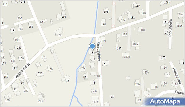 Bielsko-Biała, Storczyków, 2, mapa Bielsko-Białej