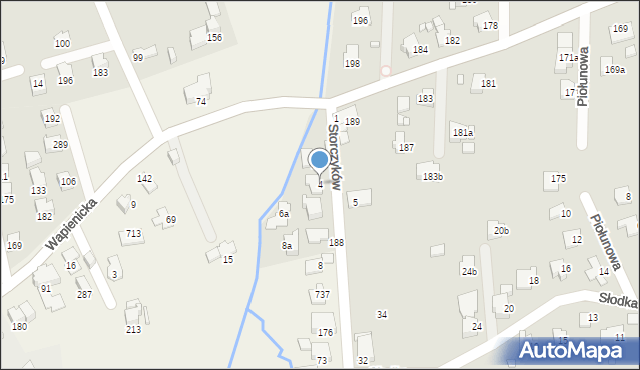 Bielsko-Biała, Storczyków, 4, mapa Bielsko-Białej