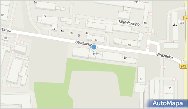 Bielsko-Biała, Strażacka, 41, mapa Bielsko-Białej