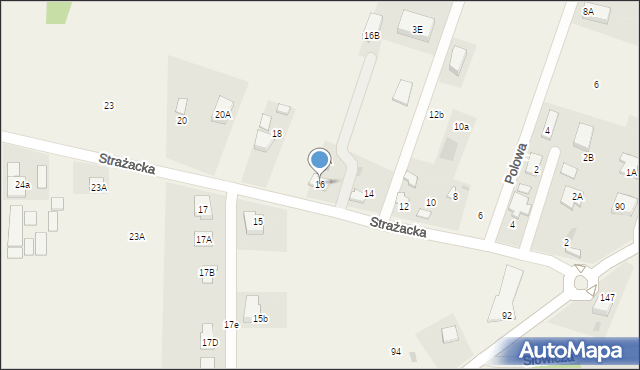 Bieniewice, Strażacka, 16, mapa Bieniewice