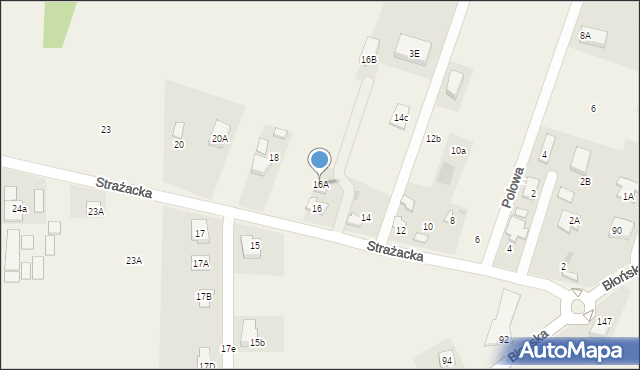 Bieniewice, Strażacka, 16A, mapa Bieniewice