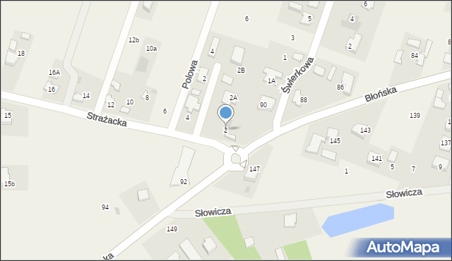 Bieniewice, Strażacka, 2, mapa Bieniewice