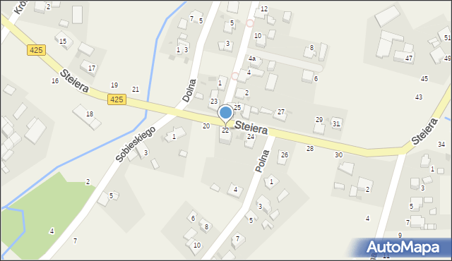 Bierawa, Steiera Ottona, ks., 22, mapa Bierawa