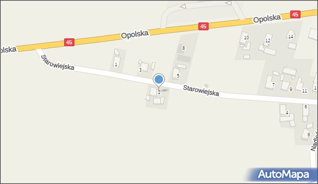 Bierdzany, Starowiejska, 2, mapa Bierdzany