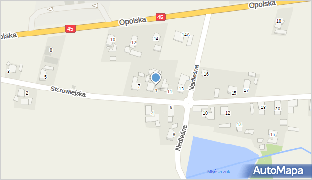 Bierdzany, Starowiejska, 9, mapa Bierdzany