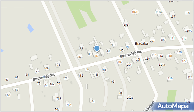 Blachownia, Starowiejska, 87, mapa Blachownia