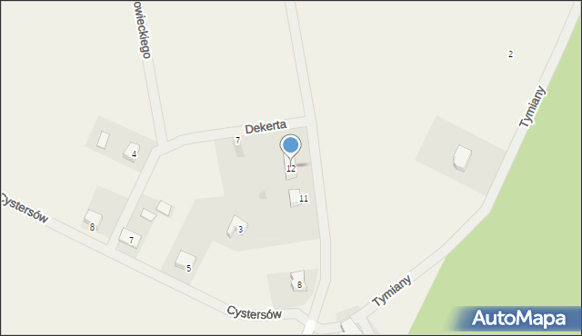 Bledzew, Starodworska, 12, mapa Bledzew