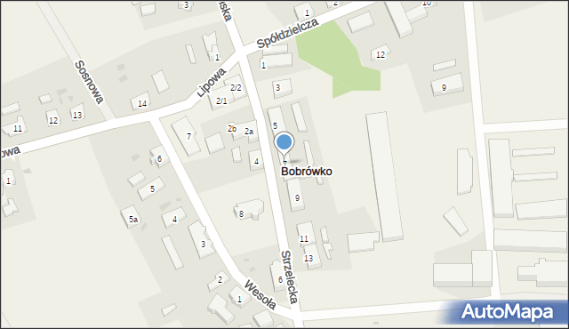 Bobrówko, Strzelecka, 7, mapa Bobrówko