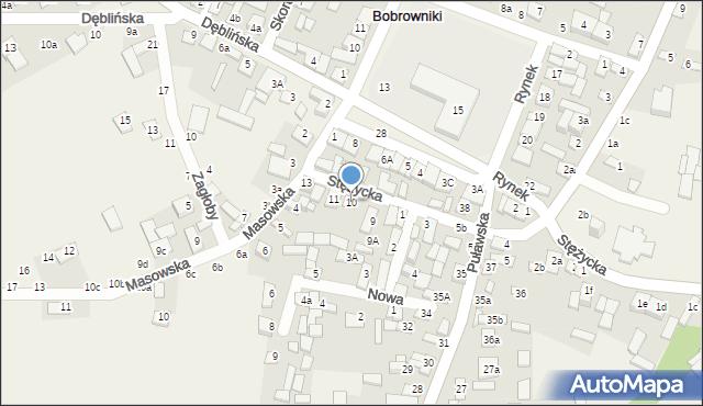 Bobrowniki, Stężycka, 10, mapa Bobrowniki