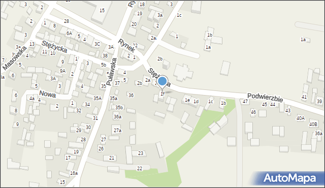 Bobrowniki, Stężycka, 1f, mapa Bobrowniki