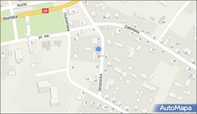 Boćki, Strażacka, 10, mapa Boćki