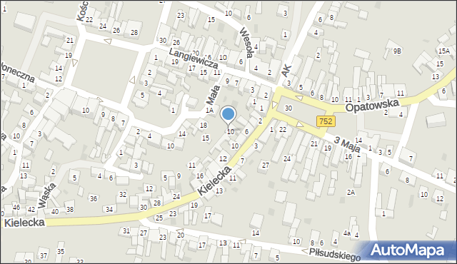 Bodzentyn, Straży Pożarnej, 8, mapa Bodzentyn