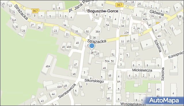 Boguszów-Gorce, Strażacka, 16, mapa Boguszów-Gorce