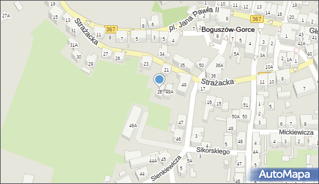 Boguszów-Gorce, Strażacka, 18, mapa Boguszów-Gorce