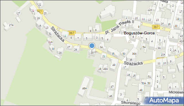 Boguszów-Gorce, Strażacka, 23, mapa Boguszów-Gorce