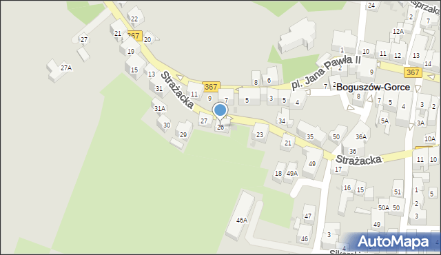 Boguszów-Gorce, Strażacka, 26, mapa Boguszów-Gorce