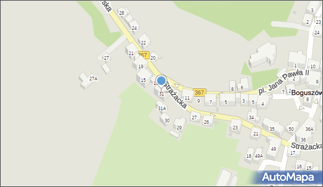 Boguszów-Gorce, Strażacka, 31, mapa Boguszów-Gorce