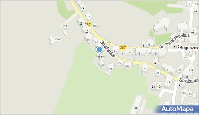 Boguszów-Gorce, Strażacka, 31A, mapa Boguszów-Gorce