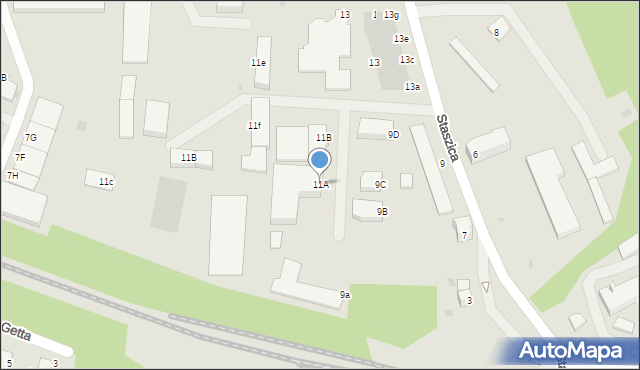 Bolesławiec, Staszica Stanisława, 11A, mapa Bolesławca