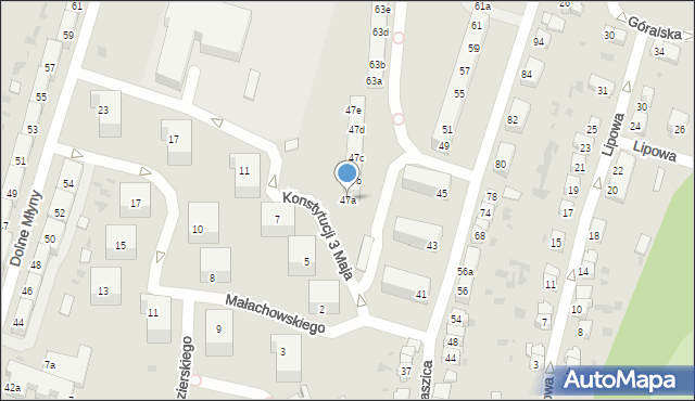 Bolesławiec, Staszica Stanisława, 47a, mapa Bolesławca