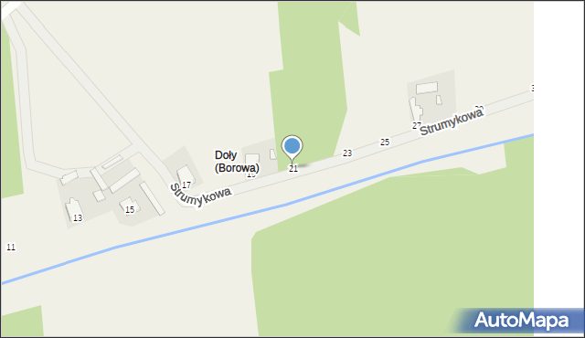 Borowa, Strumykowa, 21, mapa Borowa