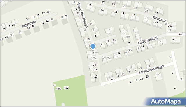 Borowiec, Stanisławskiego Jana, 12, mapa Borowiec