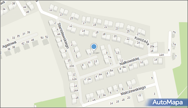 Borowiec, Stanisławskiego Jana, 7A, mapa Borowiec