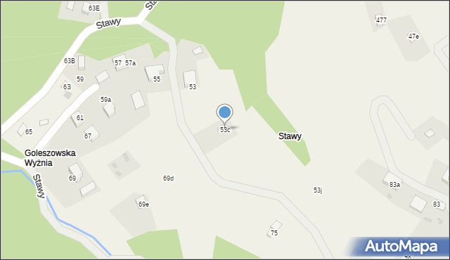 Brenna, Stawy, 53c, mapa Brenna