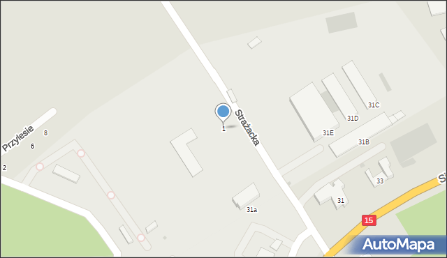 Brodnica, Strażacka, 1, mapa Brodnica