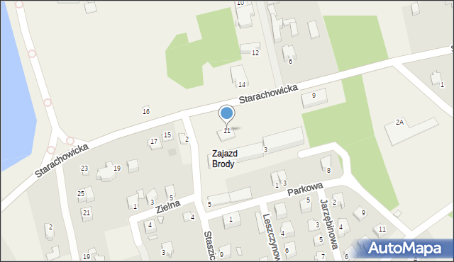 Brody, Starachowicka, 11, mapa Brody