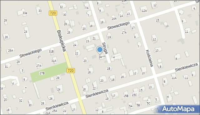 Brwinów, Struga Andrzeja, 1A, mapa Brwinów