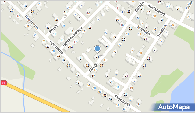 Brzeg, Struga, 28, mapa Brzeg