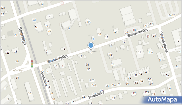 Brzesko, Starowiejska, 5, mapa Brzesko