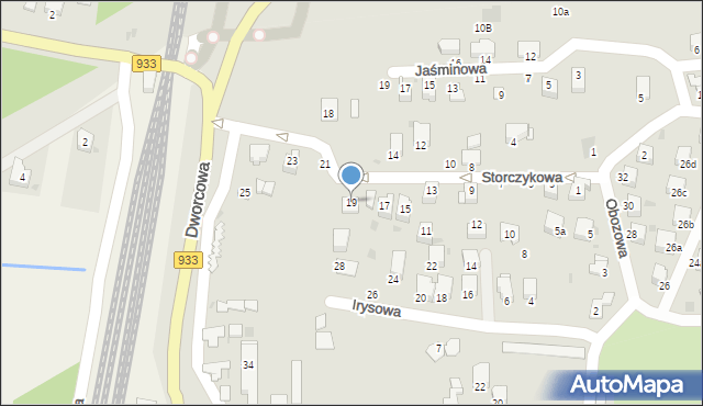 Brzeszcze, Storczykowa, 19, mapa Brzeszcze