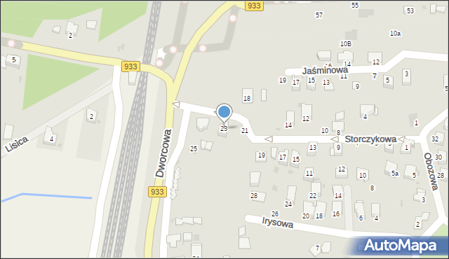 Brzeszcze, Storczykowa, 23, mapa Brzeszcze