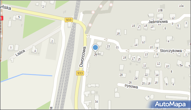 Brzeszcze, Storczykowa, 25, mapa Brzeszcze