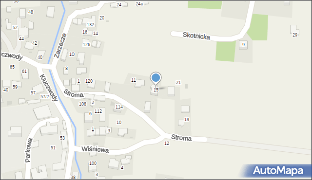 Brzezie, Stroma, 15, mapa Brzezie