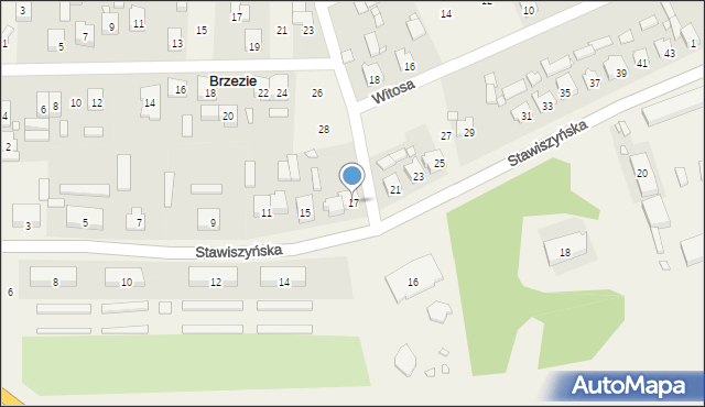 Brzezie, Stawiszyńska, 19, mapa Brzezie