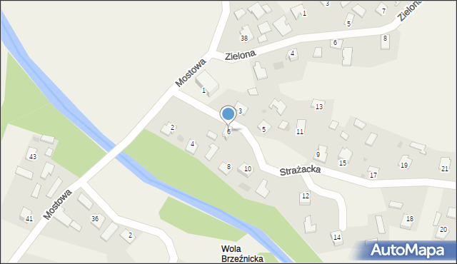 Brzeźnica, Strażacka, 6, mapa Brzeźnica