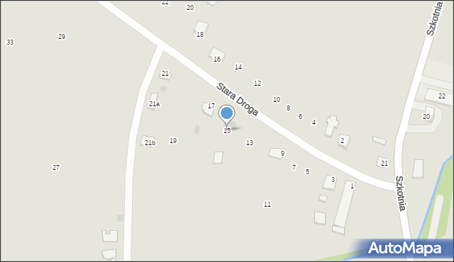 Brzostek, Stara Droga, 15, mapa Brzostek