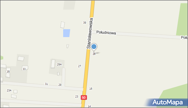 Brzóze, Stanisławowska, 18, mapa Brzóze