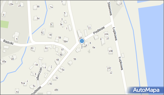 Bujaków, Stawowa, 2, mapa Bujaków