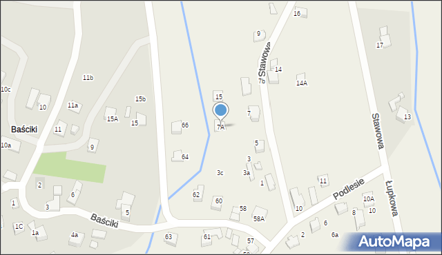 Bujaków, Stawowa, 7A, mapa Bujaków