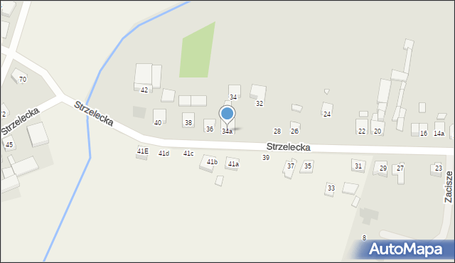 Buk, Strzelecka, 34a, mapa Buk