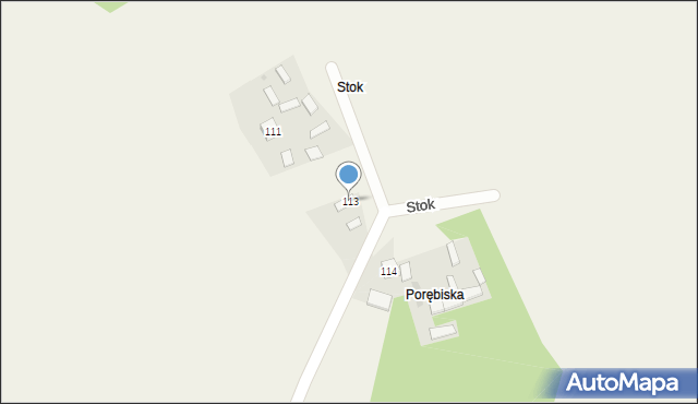 Bukowina, Stok, 113, mapa Bukowina