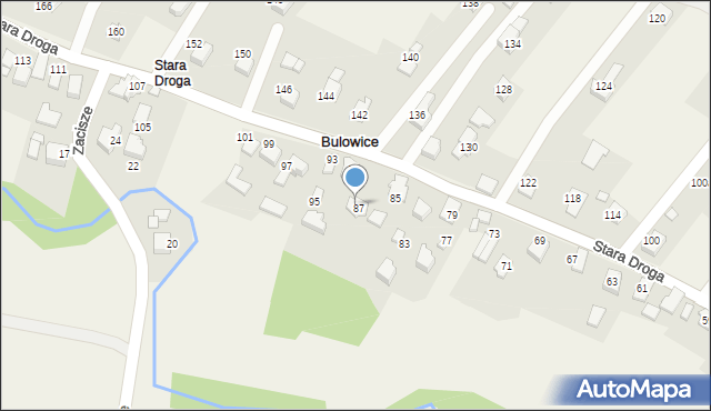 Bulowice, Stara Droga, 89, mapa Bulowice